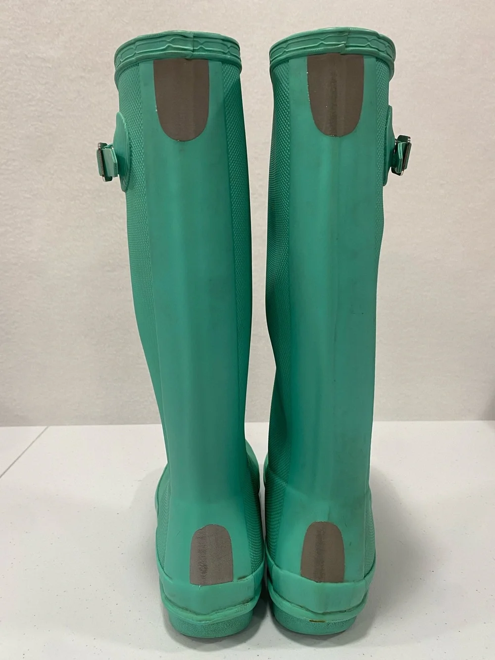 Hunter Original Kids Mint Green Teal Tall Rain Boots Size 5 Girls